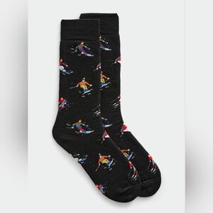 S1 NWT Simons 31 Italian Pure Merino Wool Skier Alpine Socks L/XL